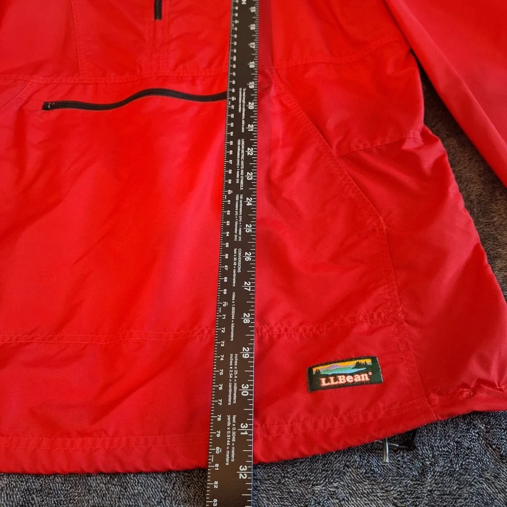 VTG‎ L.L. Bean Anorak Nylon Pullover Windbreaker Jacket Mens LT Red Hiking Camp